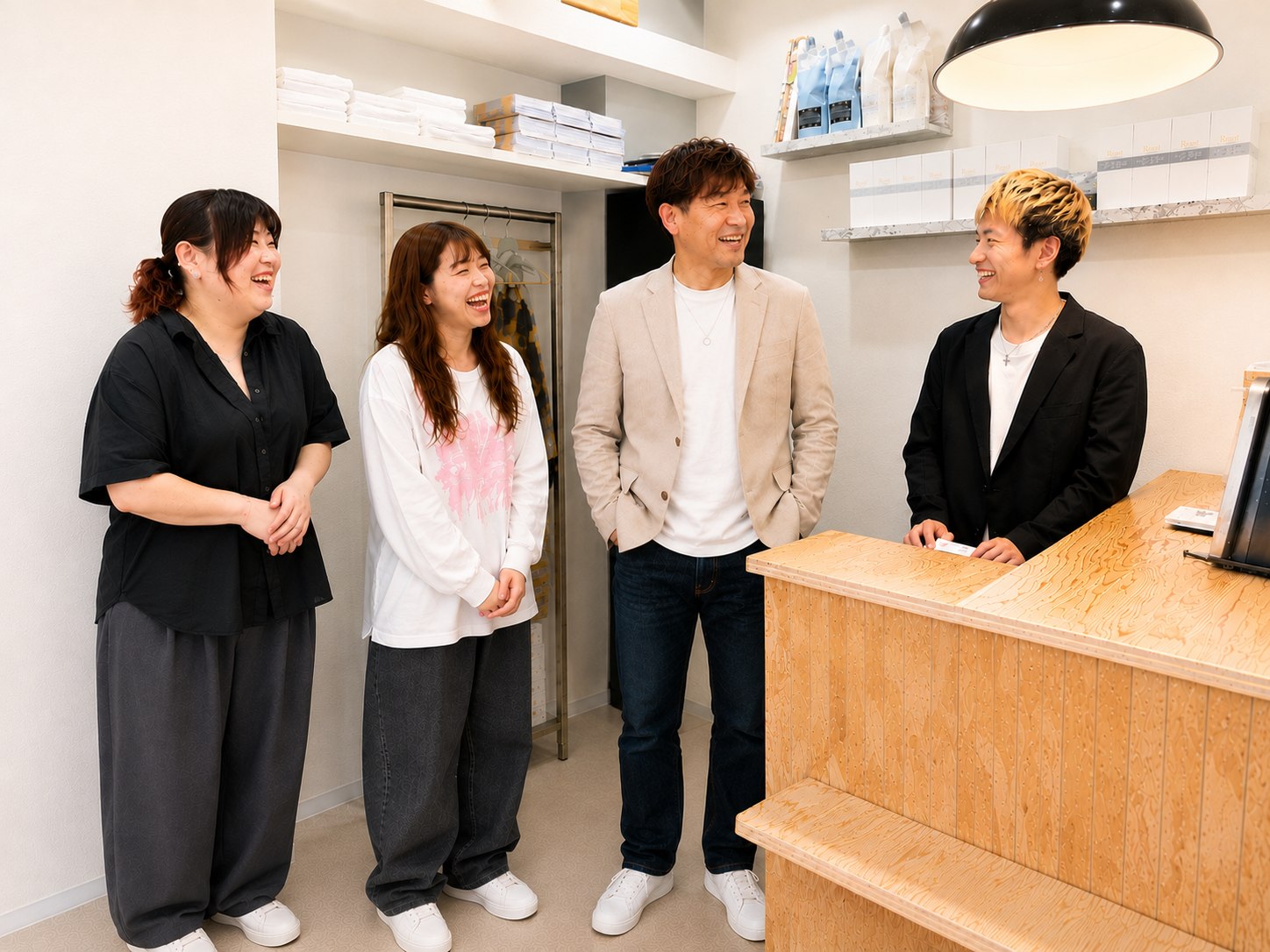 代表とスタッフ全員の自然な集合写真
